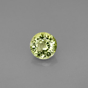 0.81캐럿 천연 그린 투르말린, 라운드 컷, 5.70 mm, VVS