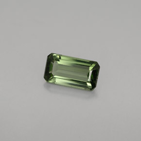 0.77캐럿 천연 그린 투르말린, 에메랄드 컷, 7.4×4 mm, VVS