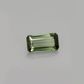 0.77캐럿 천연 그린 투르말린, 에메랄드 컷, 7.4×4 mm, VVS