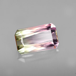 2.76캐럿 천연 워터멜론 투르말린, 에메랄드 컷, 10.5×6.3 mm, VVS