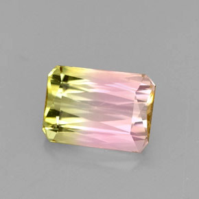 1.86캐럿 천연 워터멜론 투르말린, 에메랄드 컷, 8.4×6 mm, VVS