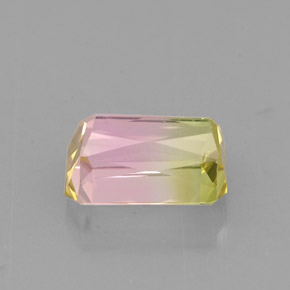 1.86캐럿 천연 워터멜론 투르말린, 에메랄드 컷, 8.4×6 mm, VVS