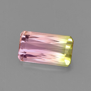 1.51캐럿 천연 워터멜론 투르말린, 에메랄드 컷, 9.3×5.3 mm, VVS-VS