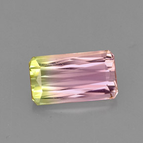 1.51캐럿 천연 워터멜론 투르말린, 에메랄드 컷, 9.3×5.3 mm, VVS-VS