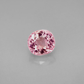 1.43캐럿 천연 핑크 투르말린, 쿠션 컷, 6.7×6.2 mm, VVS-VS