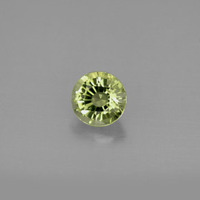 0.81캐럿 천연 그린 투르말린, 라운드 컷, 5.87 mm, VVS-VS