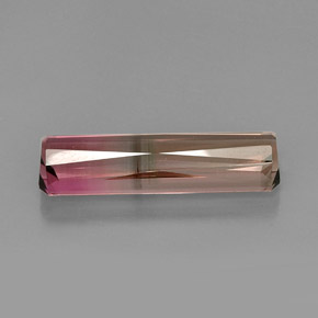 9.99캐럿 천연 멀티컬러 투르말린, 에메랄드 컷, 24.8×6.9 mm, VS