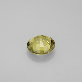 0.71캐럿 천연 골든 그린 투르말린, 라운드 컷, 5.89 mm, VS