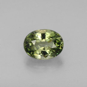 0.98캐럿 천연 그린 투르말린, 타원형 컷, 7×5.3 mm, VS