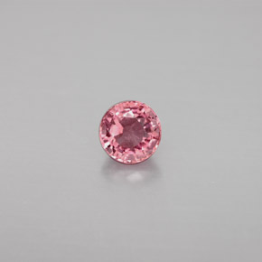 0.75캐럿 천연 로즈 핑크 투르말린, 라운드 컷, 5.50 mm, VS