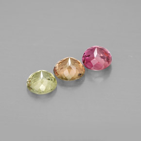 캐럿 천연 멀티컬러 투르말린 보석, 라운드 컷, 4.90 mm, VVS-VS