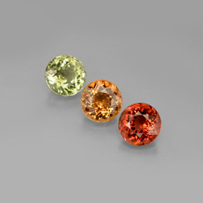 캐럿 천연 멀티컬러 투르말린 보석, 라운드 컷, 4.84 mm, VVS-VS