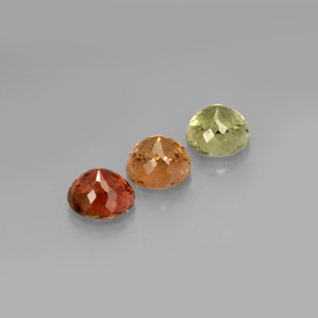 캐럿 천연 멀티컬러 투르말린 보석, 라운드 컷, 4.84 mm, VVS-VS
