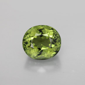 2.43캐럿 천연 그린 투르말린, 타원형 컷, 8.2×7.4 mm, VVS