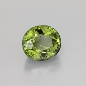 2.43캐럿 천연 그린 투르말린, 타원형 컷, 8.2×7.4 mm, VVS