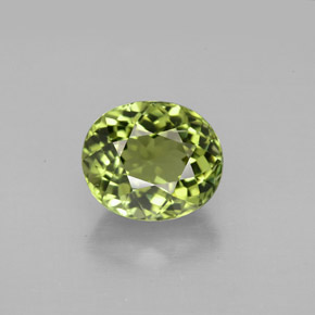2.46캐럿 천연 그린 투르말린, 타원형 컷, 8.6×7.4 mm, VVS