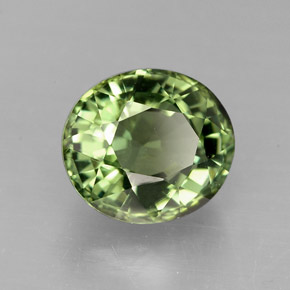 2.42캐럿 천연 그린 투르말린, 타원형 컷, 8.8×7.7 mm, VVS