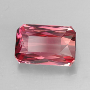 2.21캐럿 천연 바이컬러 투르말린, 에메랄드 컷, 8.8×5.7 mm, VVS-VS