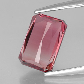 2.21캐럿 천연 바이컬러 투르말린, 에메랄드 컷, 8.8×5.7 mm, VVS-VS