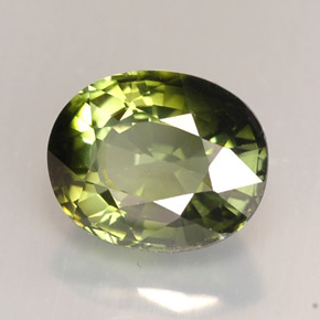 2.08캐럿 천연 그린 투르말린, 타원형 컷, 8.6×7 mm, IF