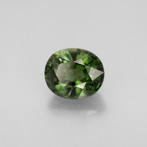 1.63캐럿 천연 그린 투르말린, 타원형 컷, 7.6×6.4 mm, VVS
