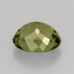 1.85캐럿 천연 골드 그린 투르말린, 타원형 컷, 8.4×7 mm, VVS