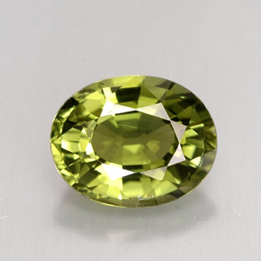 1.40캐럿 천연 그린 투르말린, 타원형 컷, 7.9×6.3 mm, VS