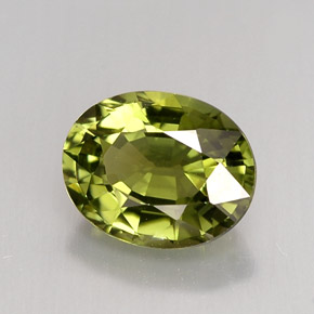 1.40캐럿 천연 그린 투르말린, 타원형 컷, 7.9×6.3 mm, VS