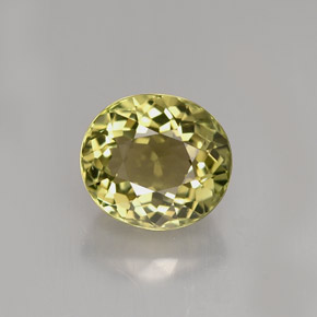 1.94캐럿 천연 골든 그린 투르말린, 타원형 컷, 7.8×6.9 mm, VVS