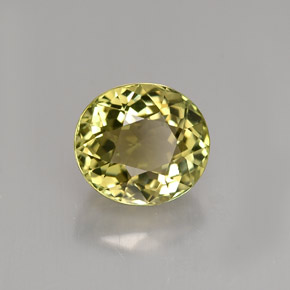 1.94캐럿 천연 골든 그린 투르말린, 타원형 컷, 7.8×6.9 mm, VVS