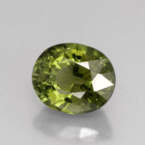 2.02캐럿 천연 그린 투르말린, 타원형 컷, 8.4×7.1 mm, VVS