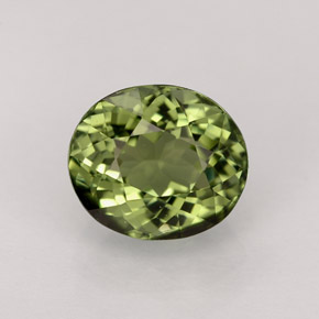 1.83캐럿 천연 그린 투르말린, 타원형 컷, 7.9×6.7 mm, VVS