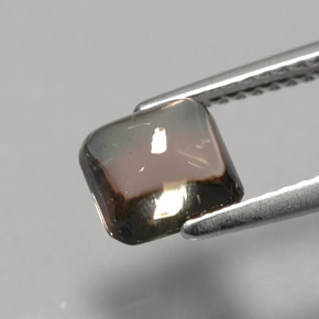1.73캐럿 천연 바이컬러 투르말린, 바게트, 6.7×6.2 mm, 투명한