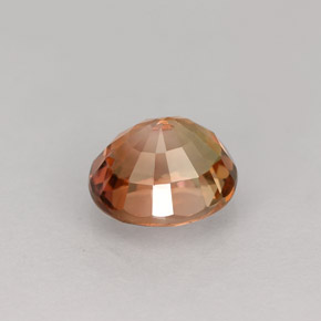 1.02캐럿 천연 멀티컬러 투르말린, 타원형 컷, 6.4×5.5 mm, VVS