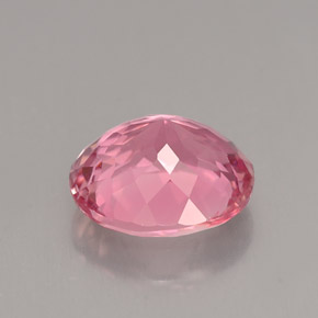 2.94캐럿 천연 로즈 핑크 투르말린, 타원형 컷, 9.7×8.6 mm, VVS