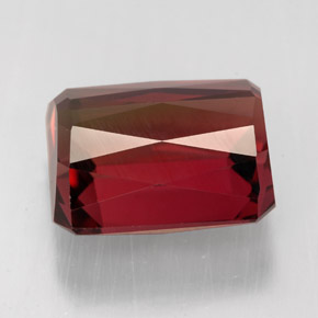 6.97캐럿 천연 바이컬러 투르말린, 에메랄드 컷, 11.4×9.5 mm, IF