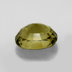6.97캐럿 천연 녹빛 골든 투르말린, 타원형 컷, 12.9×10.7 mm, VVS