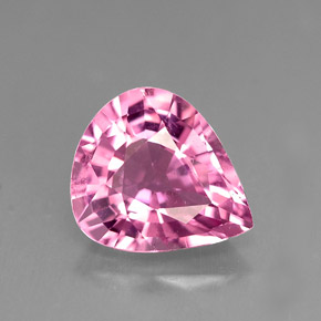 2.31캐럿 천연 핑크 투르말린, 배 모양, 9.7×8.5 mm, VS