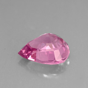 2.31캐럿 천연 핑크 투르말린, 배 모양, 9.7×8.5 mm, VS