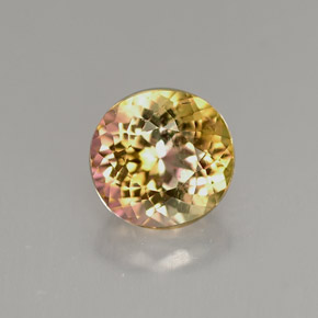 1.17캐럿 천연 멀티컬러 투르말린, 타원형 컷, 6.5×6.2 mm, VVS-VS