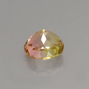1.17캐럿 천연 멀티컬러 투르말린, 타원형 컷, 6.5×6.2 mm, VVS-VS