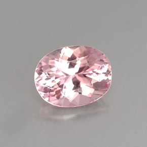 1.10캐럿 천연 핑크 투르말린, 타원형 컷, 7.6×6 mm, VVS-VS