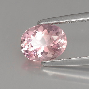 1.10캐럿 천연 핑크 투르말린, 타원형 컷, 7.6×6 mm, VVS-VS