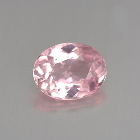 0.98캐럿 천연 핑크 투르말린, 타원형 컷, 7.5×5.8 mm, VVS-VS
