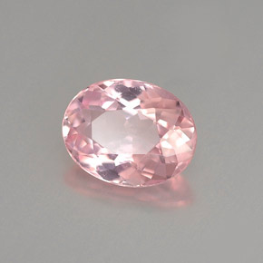 0.98캐럿 천연 핑크 투르말린, 타원형 컷, 7.5×5.8 mm, VVS-VS