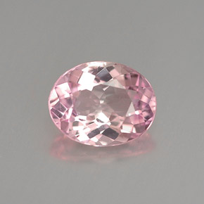 1.04캐럿 천연 핑크 투르말린, 타원형 컷, 7.6×6 mm, VVS-VS