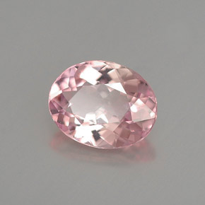 1.04캐럿 천연 핑크 투르말린, 타원형 컷, 7.6×6 mm, VVS-VS