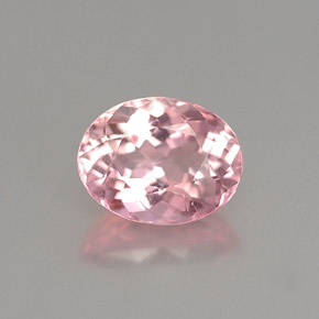1.07캐럿 천연 핑크 투르말린, 타원형 컷, 7.4×5.7 mm, VVS-VS