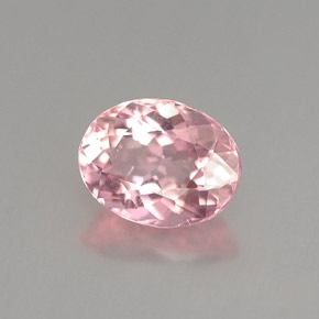 1.07캐럿 천연 핑크 투르말린, 타원형 컷, 7.4×5.7 mm, VVS-VS