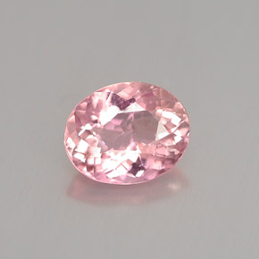 0.82캐럿 천연 핑크 투르말린, 타원형 컷, 7×5.6 mm, VS